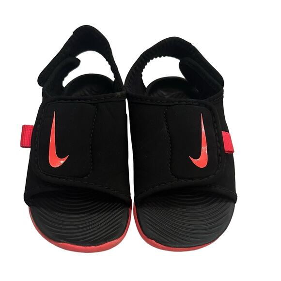 Nike Sunray Sandals Black Nike Sandals sz 9 c Nike Sunray Adjust 5 V2 Pink Black - Picture 1 of 8